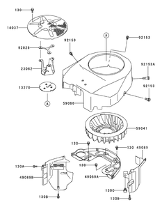 Fh580v-As11 Cooling Equipment Diagram and Parts List for ENFORCER44 53AI3AGF750-19HP Cub Cadet Lawn Tractor